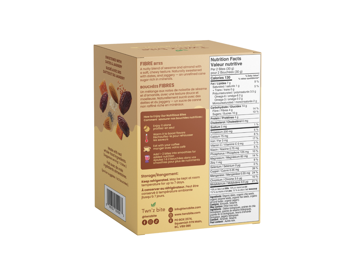 Fibre Bites — Sesame Almond / 4-Pack Box