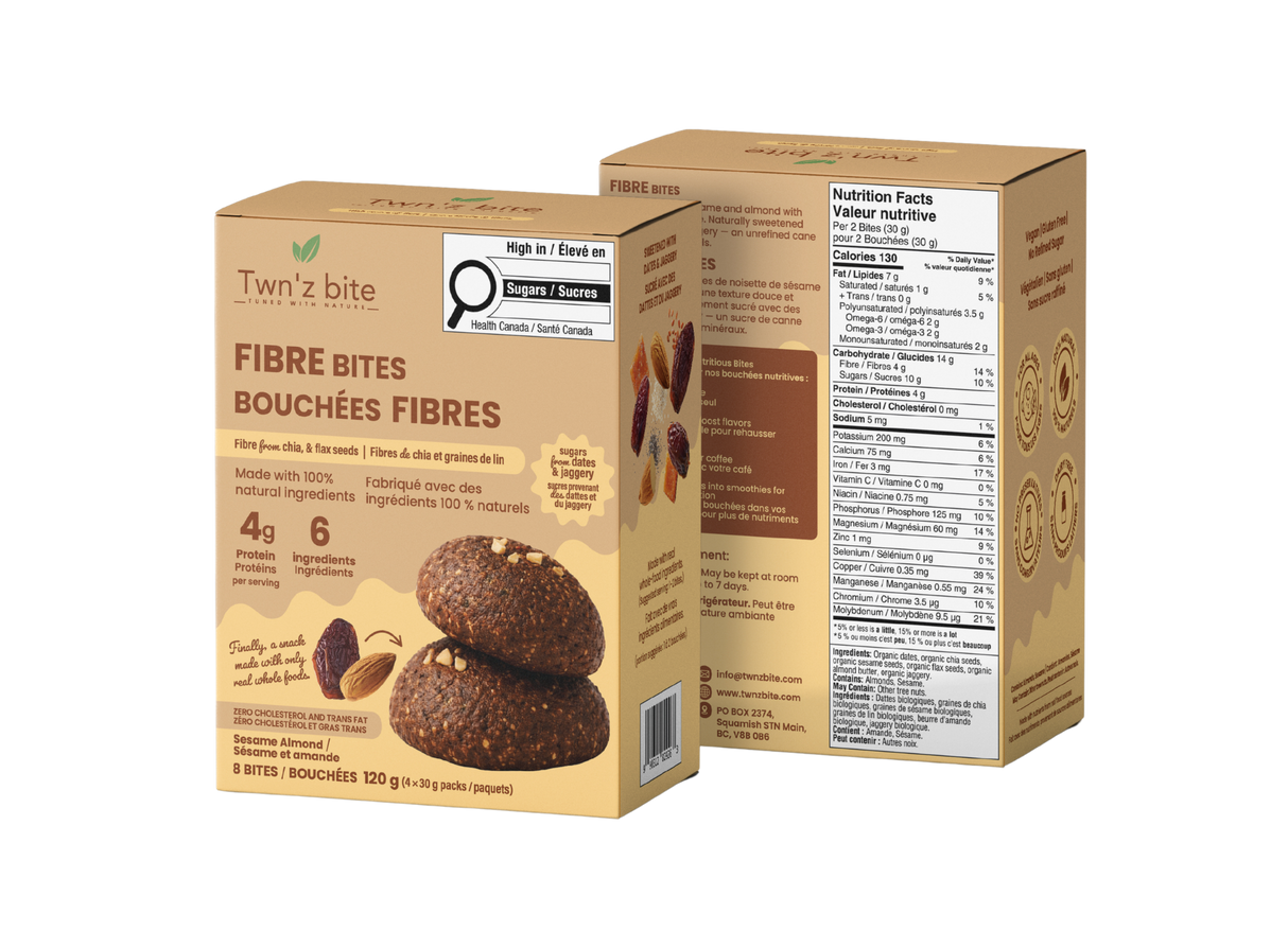 Fibre Bites — Sesame Almond / 4-Pack Box