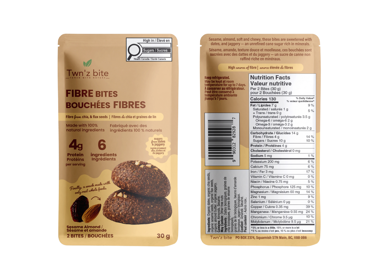 Fibre Bites — Sesame Almond / 12-pack